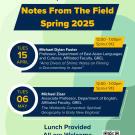 A thumbnail of the flyer for Spring Notes From the Field events
